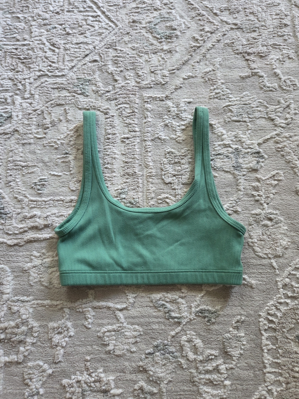 Women's TNA Ribbed Sports Bra in Mint Green